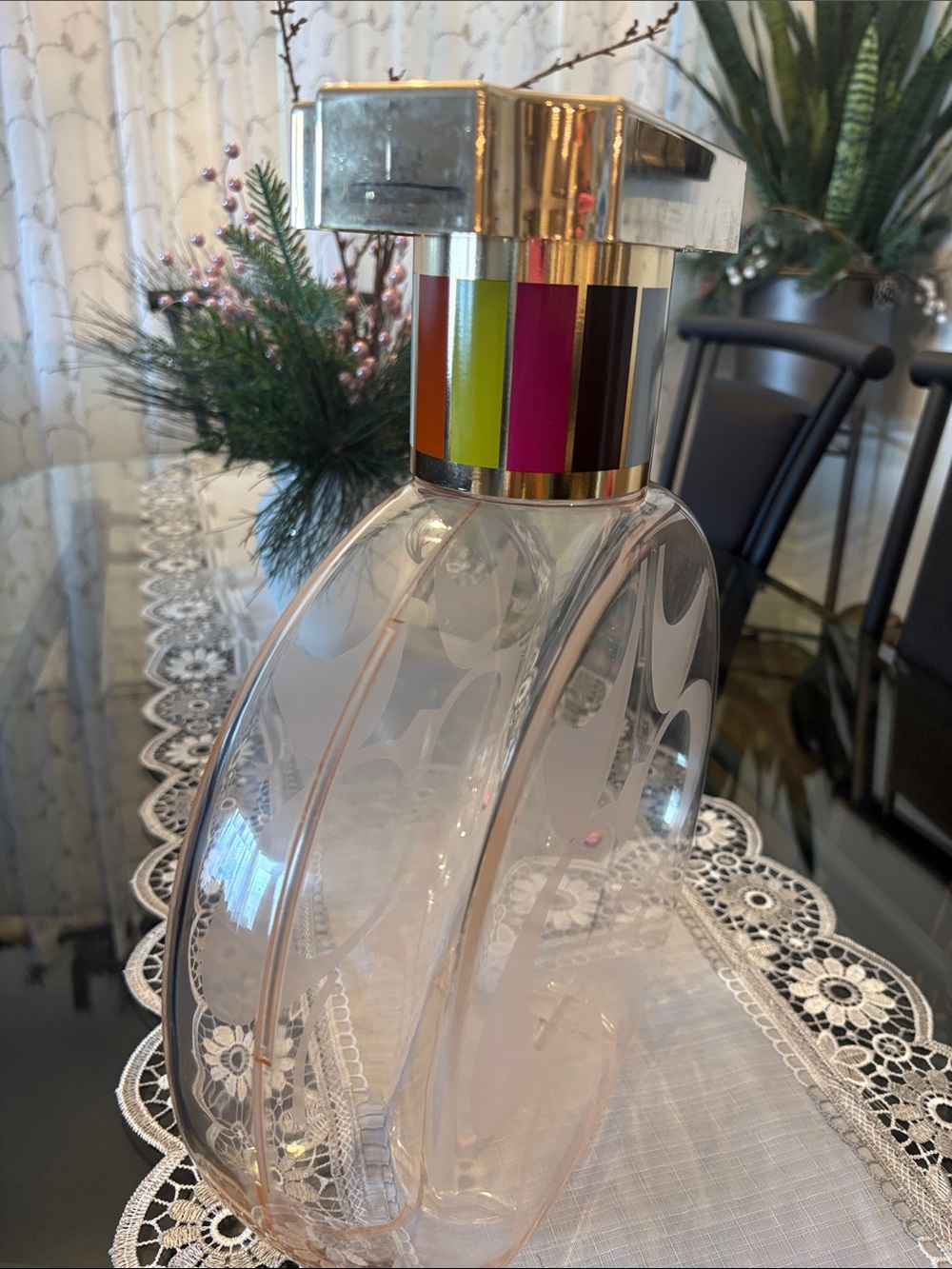 Coach vintage clear etched plastic Legacy perfume bottle-store prop - Picture 3 of 10